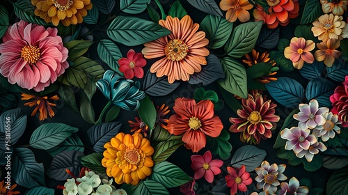 Vivid Blossoms: A Close-Up Floral Symphony