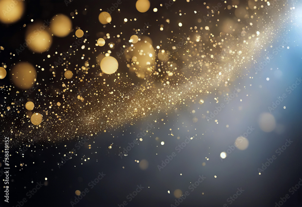 Abstract background beautyful gold particles with shining golden Floating Dust Particles Flare. stock photoLight - Natural Phenomenon Gold - Metal Gold Colored Glittering Glowing