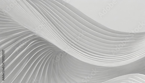 abstract white and gray color background with wave line pattern 3d illustration