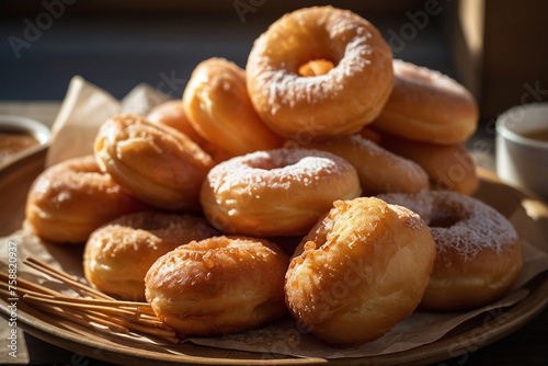 Donuts in a plate ready to serve