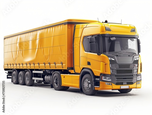 Truck for transportation of goods. Delivery of heavy volume and weight