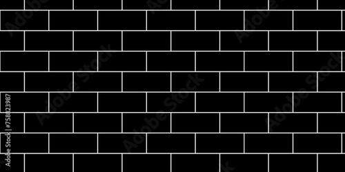 Black brick background texture. Black and white background wall brick 