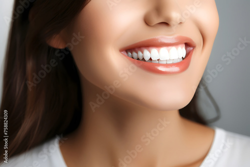 Close Up of a Smiling Womans Face