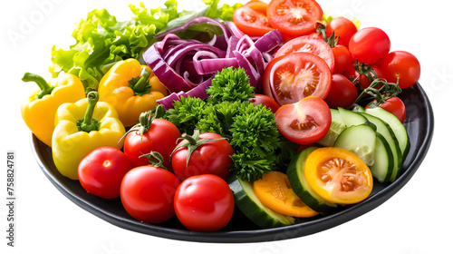 Plate of Variety on Transparent Background