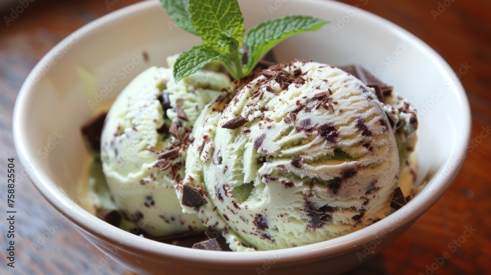 Chocolate mint ice cream Chocolate mint ice cream