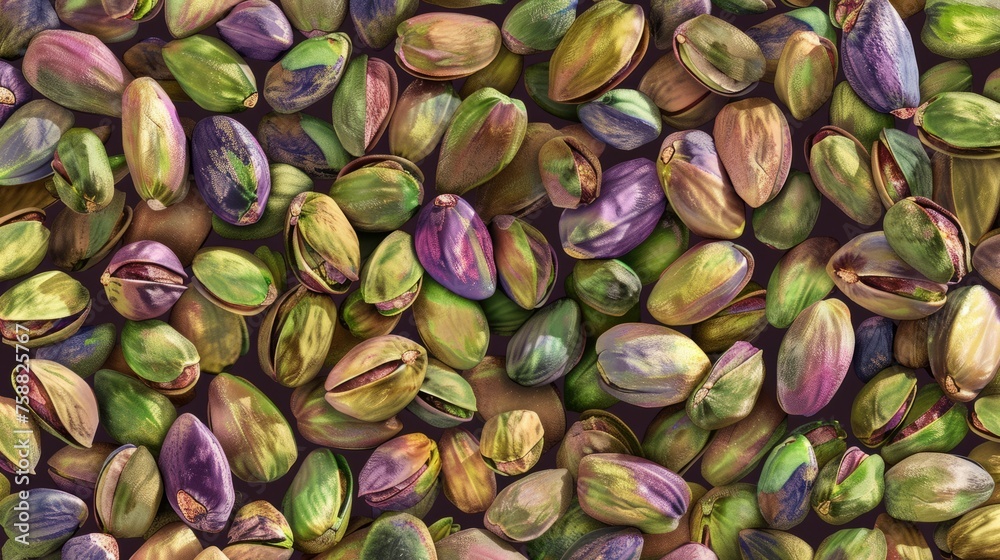 Close up of pistachios, seamless texture Close up of pistachios, seamless texture