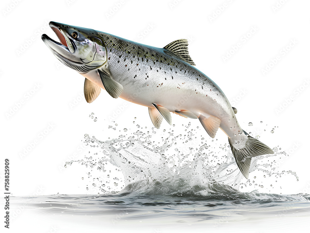 Obraz premium trout on a white background