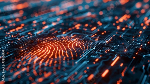 Digital image of fingerprint authentication