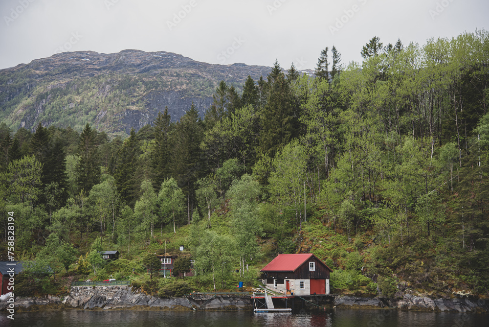 Houses in fjords in Bergen