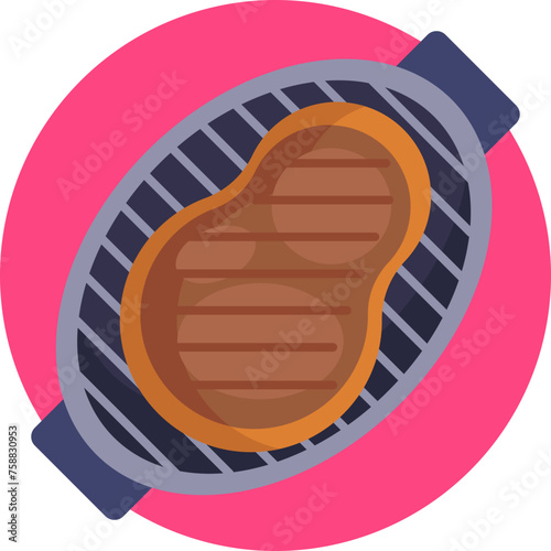 A mouthwatering depiction of a perfectly grilled steak, with tantalizing grill marks and a glistening surface that captures the essence of a succulent barbecue experience.