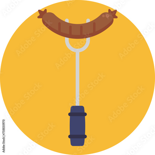 This sausage icon captures the essence of a perfectly grilled sausage, promising a flavorful experience.