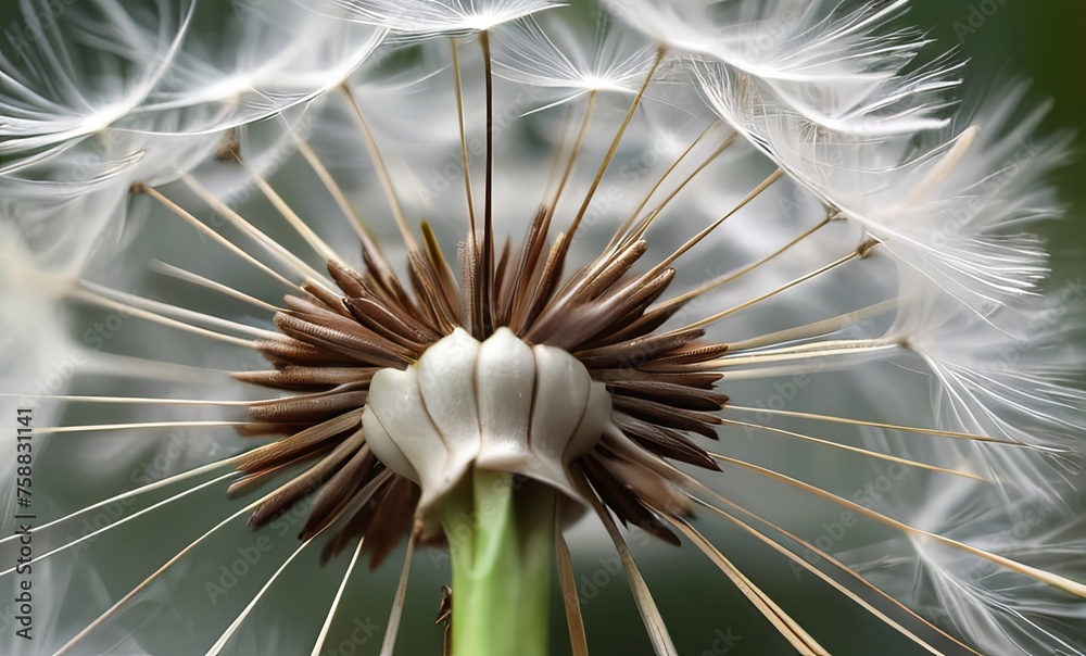 Obraz premium dandelion seed with background 