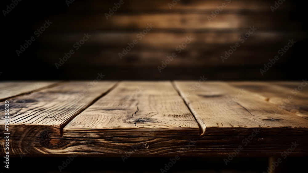Empty wooden table in front very close up of cute background Empty wooden table in front very close up of cute background