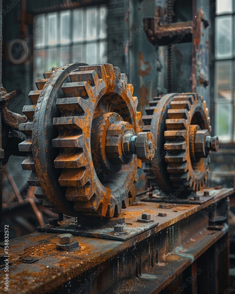 Forgotten machinery, intricate gears, reviving ancient inventions, reshaping future industries Photography, Backlights, HDR Forgotten machinery, intricate gears, reviving ancient inventions, reshaping future industries Photography, Backlights, HDR