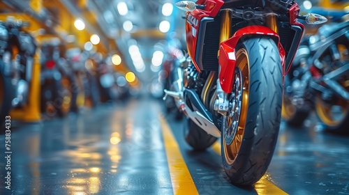 Motorcycle manufacturing factory, motorcycle model.
