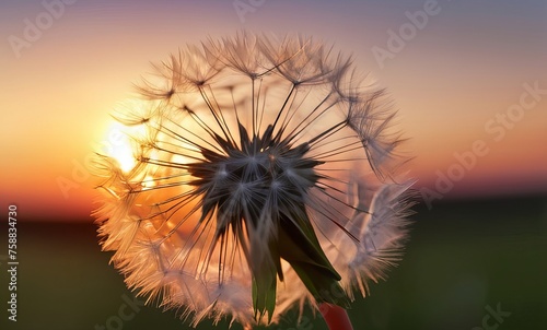 dandelion seed with background 