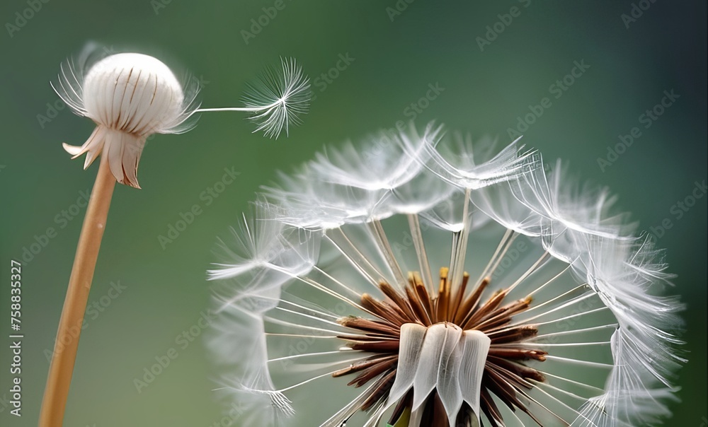 dandelion seed with background 
