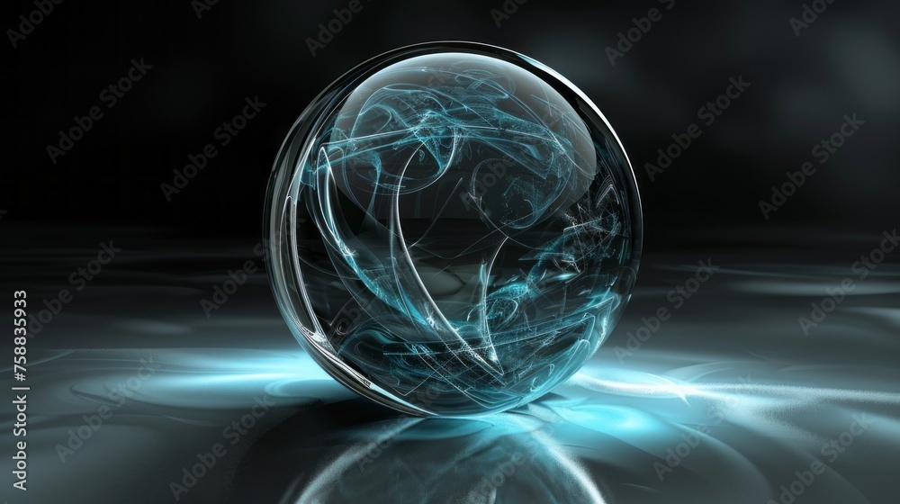 Transparent crystal ball background Transparent crystal ball background