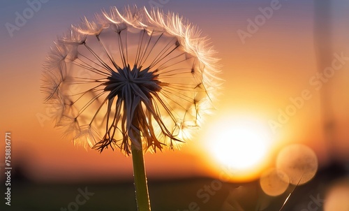 dandelion seed with background 