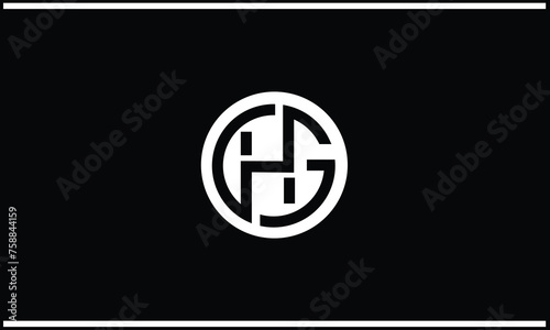 Alphabet Letters HG, GH,  Initials Logo Monogram