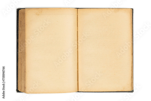 open old book on white background