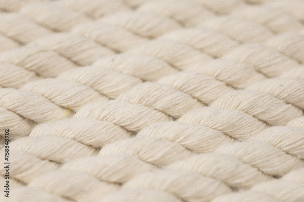 Rope detail. Close-up of its rope texture Depth of field minimalism ropes