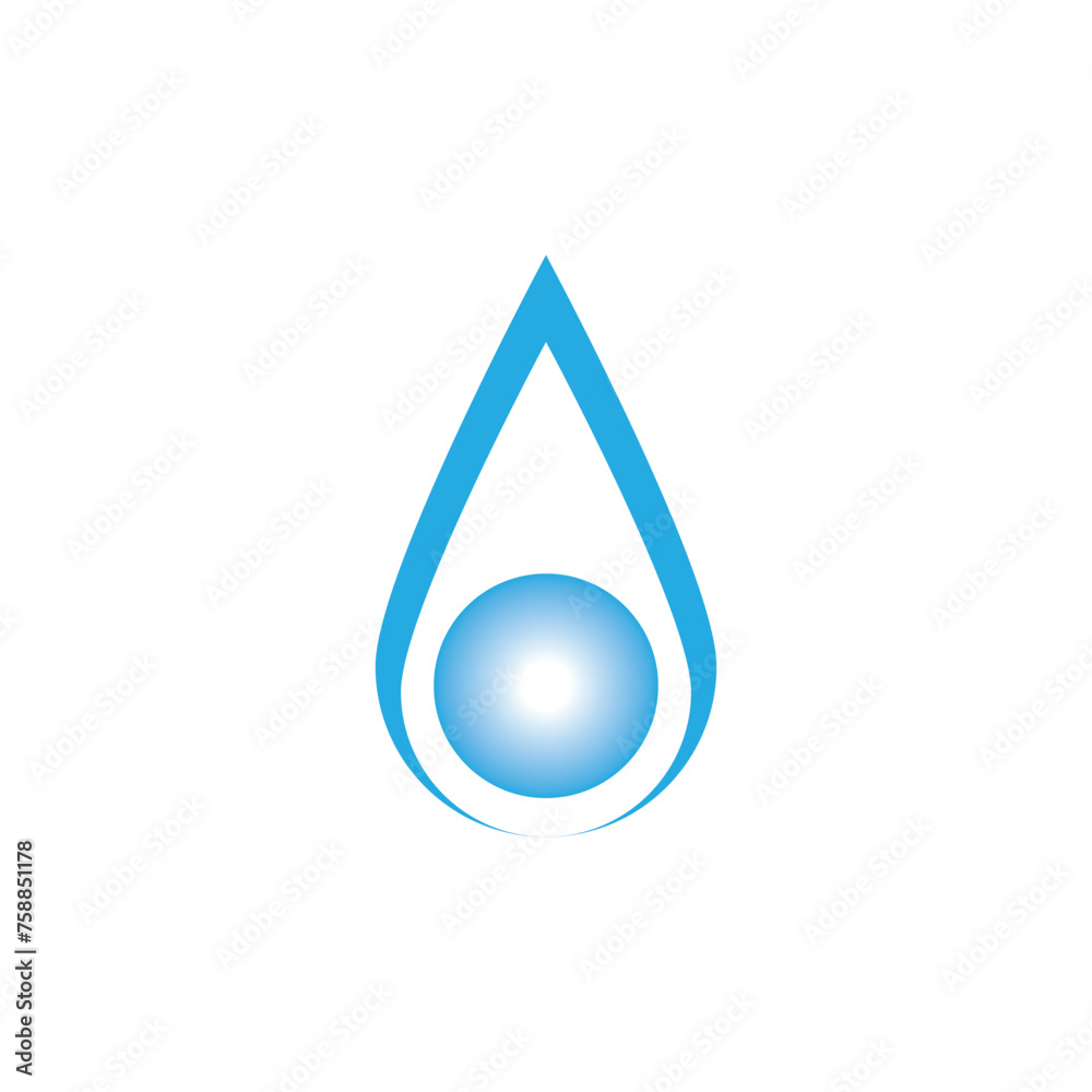 Vector blue water drop icon set. Flat droplet logo shapes collection. Vector blue water drop icon set. Flat droplet logo shapes collection.