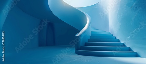 Blue staircase