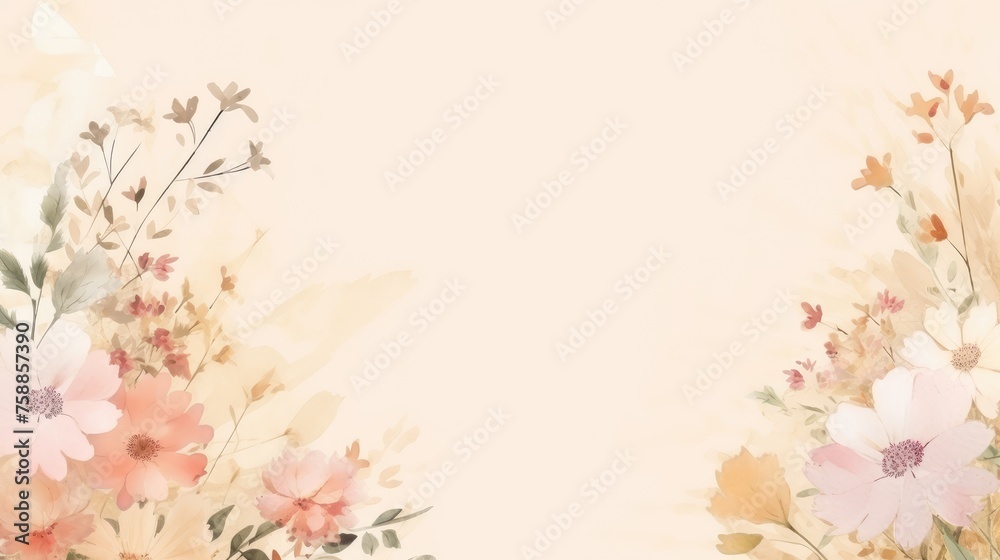 Elegant Floral Arrangement on a Soft Pastel Background For Spring Elegant Floral Arrangement on a Soft Pastel Background For Spring