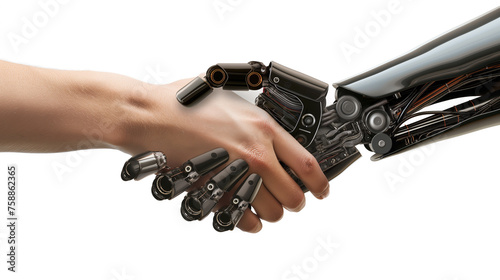 Digital robot handshake human background futuristic digital age robot science digital technology