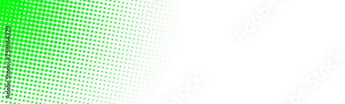 Green halftone dot background wide panoramic