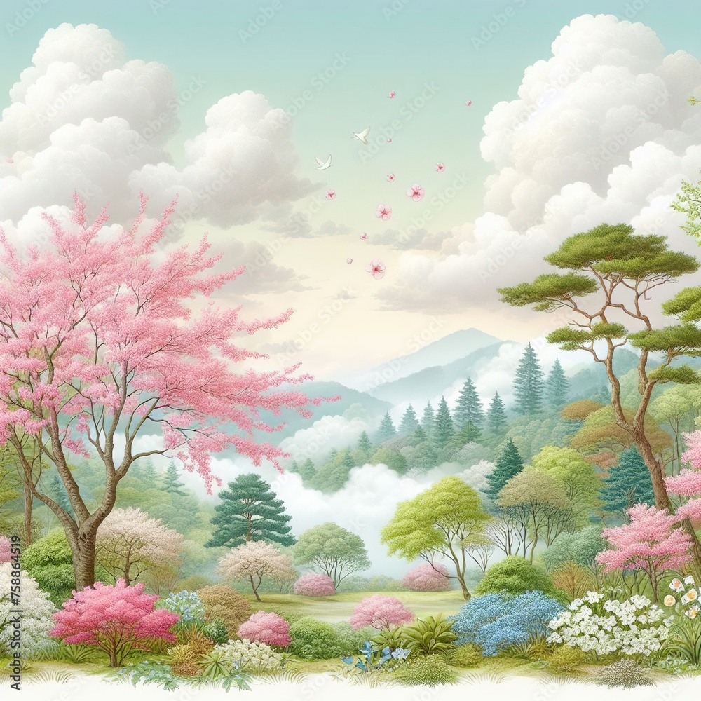 Fototapeta premium Beautiful clouds digital art