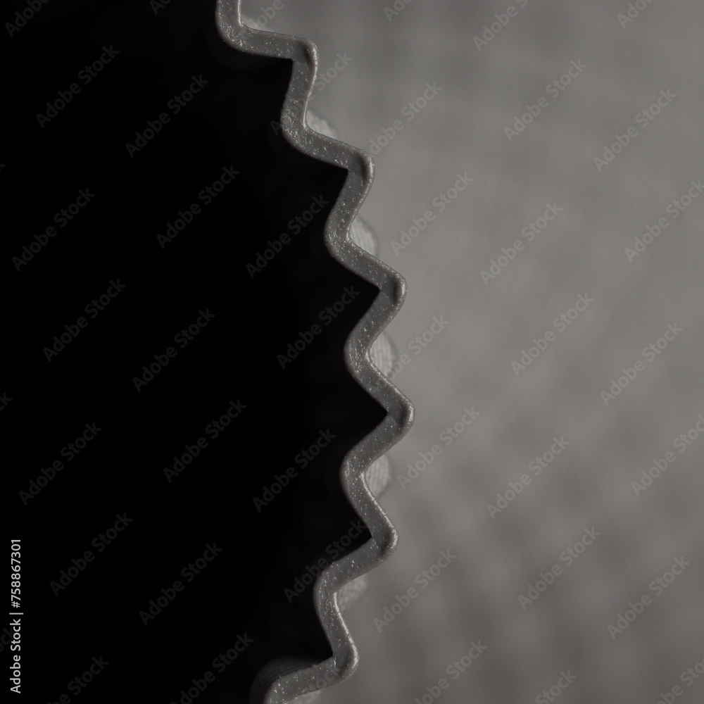 Naklejka premium Macro Shot of Top Layer of 3D Printed Object