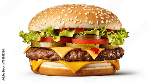 Cheeseburger Isolated on white background