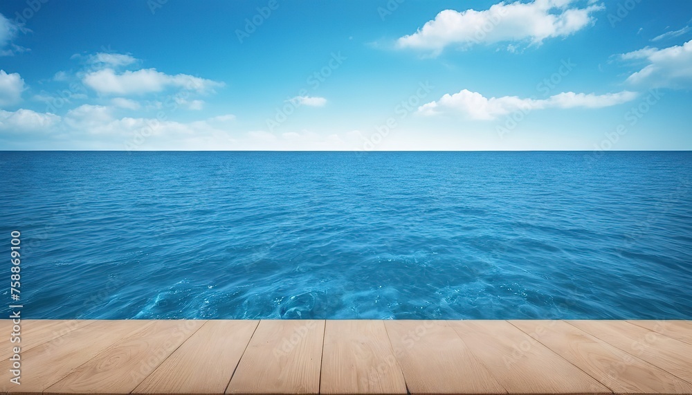 Summer product backdrop blue sea background