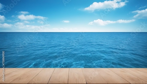 Summer product backdrop blue sea background © Iremia