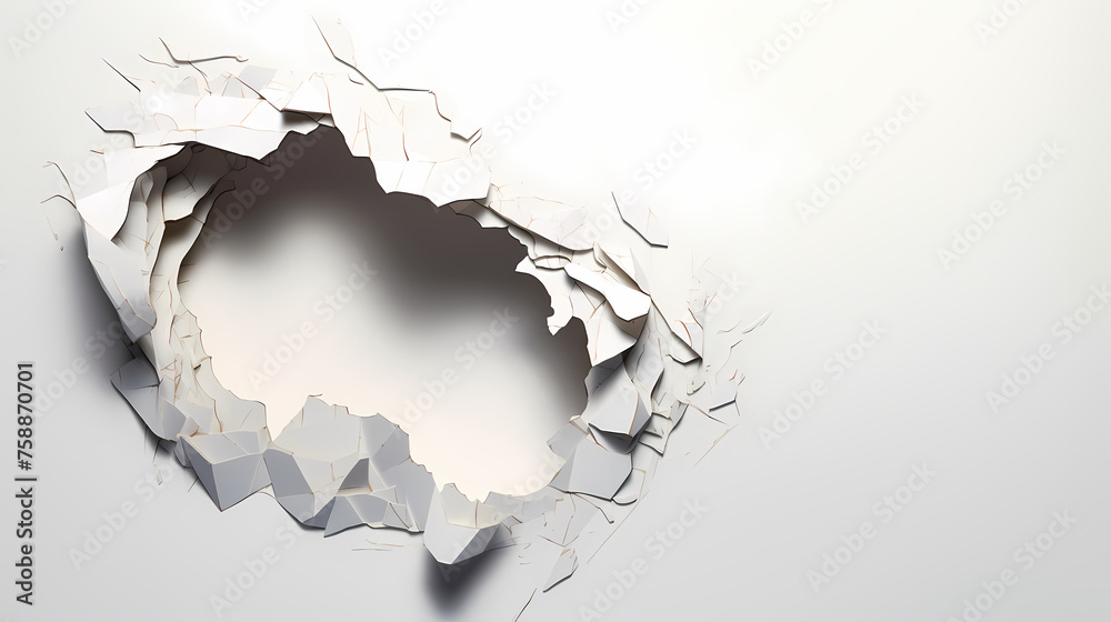 Broken torn paper background with center Broken torn paper background with center