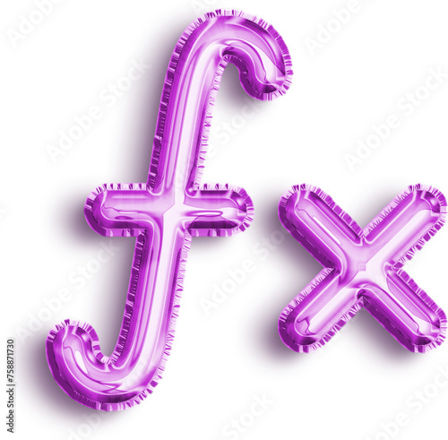 Math Function Purple Foil Balloon Icon