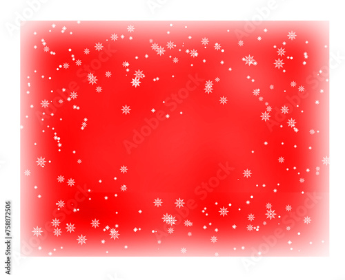 red christmas background with snowflakes