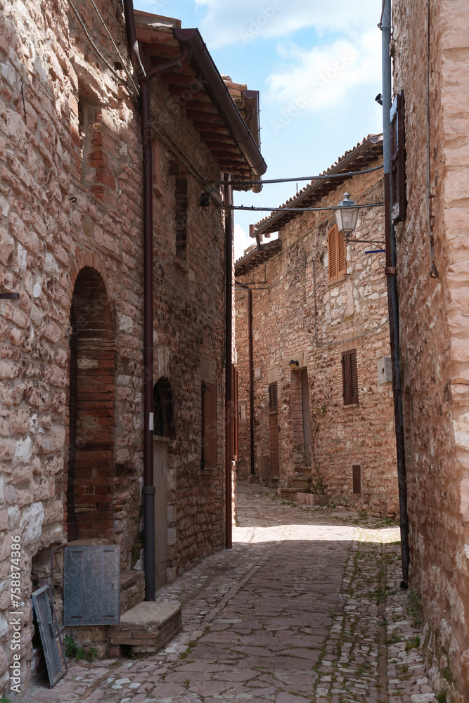 Collepino, medieval village near Spello, Umbria, Italy