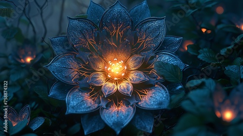 Floral Round Ornament 8K Realistic Lighting © Ali