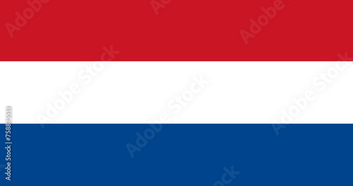 Netherlands flag official colors and proportion Vector illustration