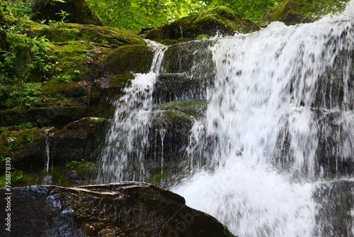 waterfall in the mountains