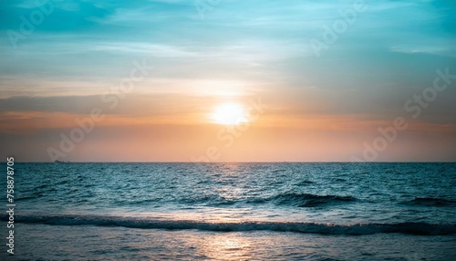 Fototapeta エモい夕日と海