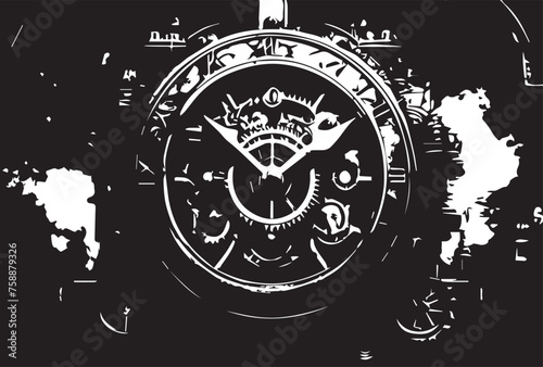 Vintage design background. Grunge textured digital photo collage.