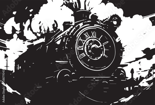 Vintage design background. Grunge textured digital photo collage.