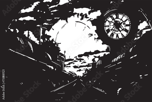 Vintage design background. Grunge textured digital photo collage.