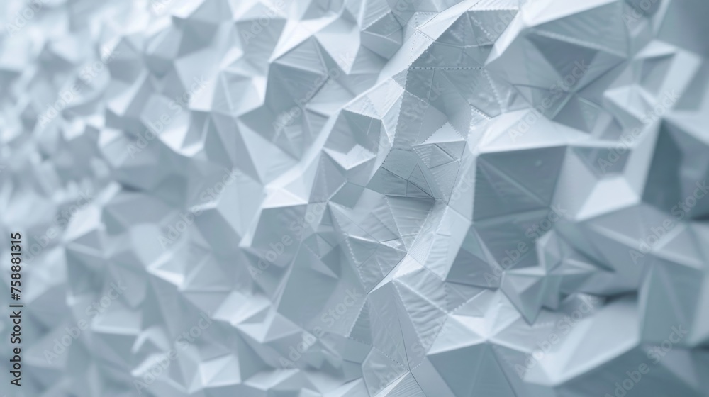 Detailed view of a wall constructed from white origami paper, suitable for various creative projects Detailed view of a wall constructed from white origami paper, suitable for various creative projects