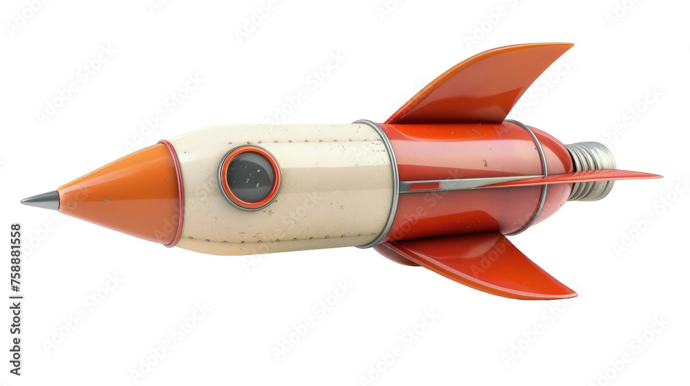 Toy Rocket on Transparent Background PNG