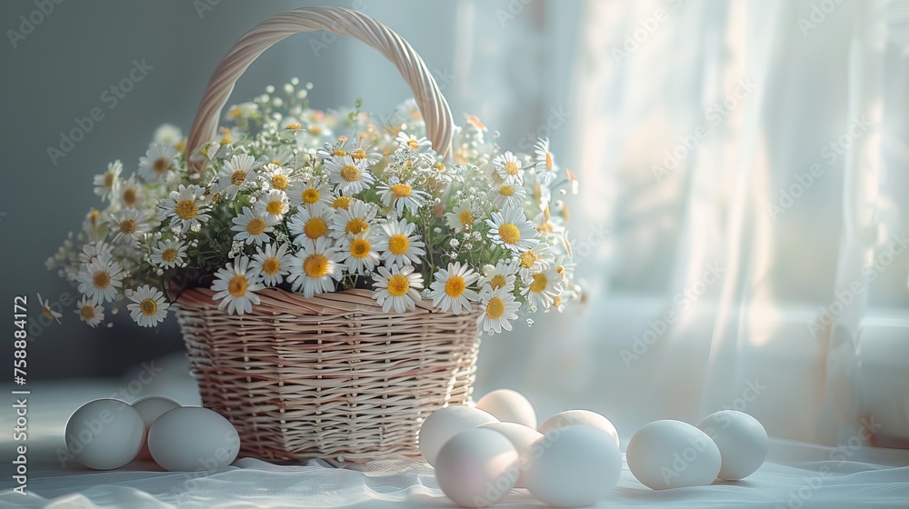 Easter background. Beautiful composition of colorful eggs and spring flowers on a delicate background. Spring holidays concept with copy space. Easter background. Beautiful composition of colorful eggs and spring flowers on a delicate background. Spring holidays concept with copy space.